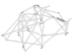 Kit de jaula antivuelco multipunto T45 internacional para Honda Civic Inc. Type R FN2 2007 (Carrera). Certificado por la FIA/MSUK.