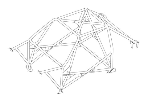 AUDI Quattro SWB Multipoint T45 roll cage kit 