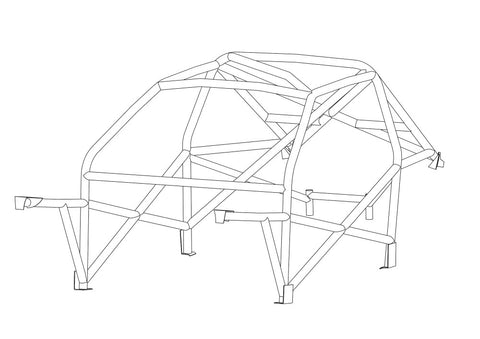 BMW E36 + M3 4dr International Multipoint T45 roll cage kit. FIA Certificated 