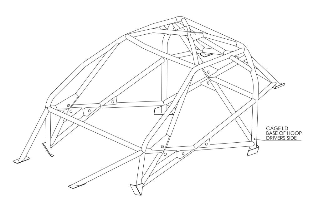 Kit de jaula de seguridad multipunto T45 para CHEVROLET Corvette C4. Certificado por la FIA