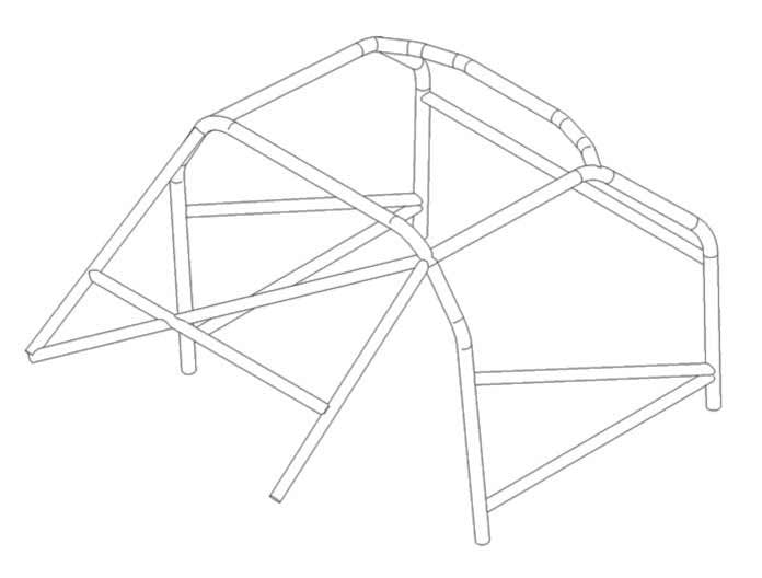 Kit de jaula de seguridad DKW DKW Saloon Histórico T45. Cumple con el Anexo K de MS UK