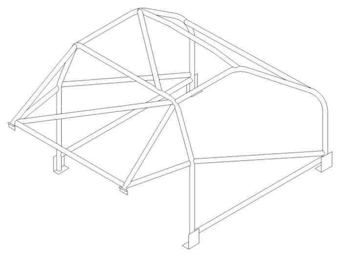 Kit de jaula de seguridad FORD Anglia Historic CDS. Cumple con el Anexo K del Reino Unido