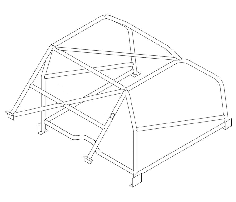 kit de jaula de seguridad T45 histórica FORD Capri Mk1. Cumple con el Anexo K de MS UK