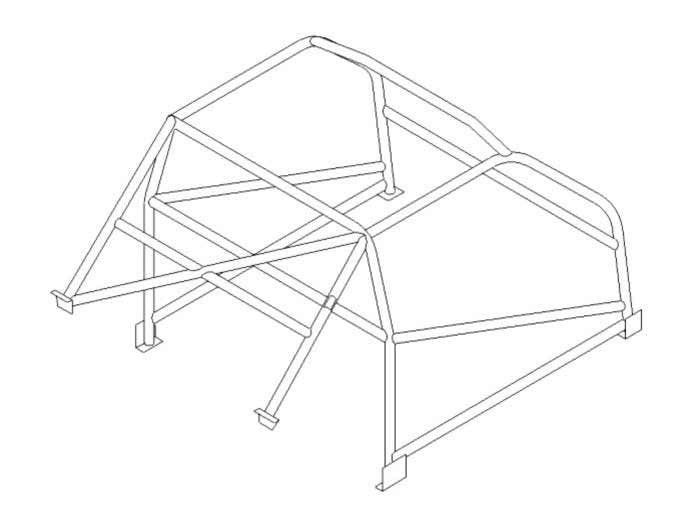 kit de jaula de seguridad FORD Classic Capri Histórico T45. Cumple con el Anexo K de MS UK