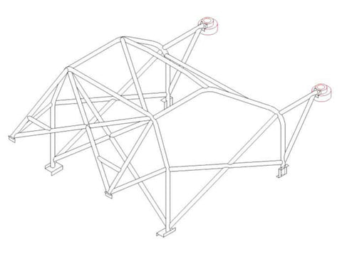 FORD Fiesta Mk3/4 International Multipoint T45 roll cage kit. FIA Certificated 