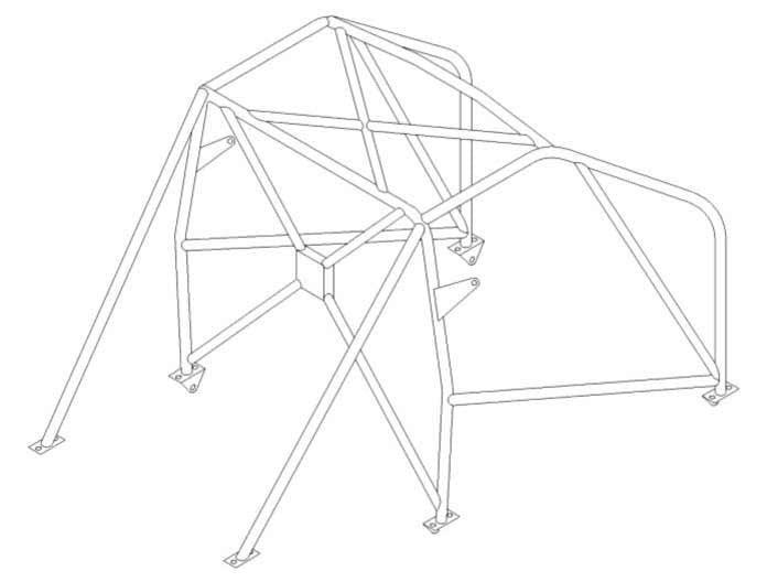 Jaula de seguridad CDS atornillada internacional FORD Fiesta Mk5+6+ST150. Certificada por la FIA