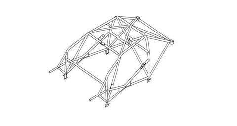 HONDA Civic FK2 Multipoint T45 roll cage kit. FIA / MSUK certificated 