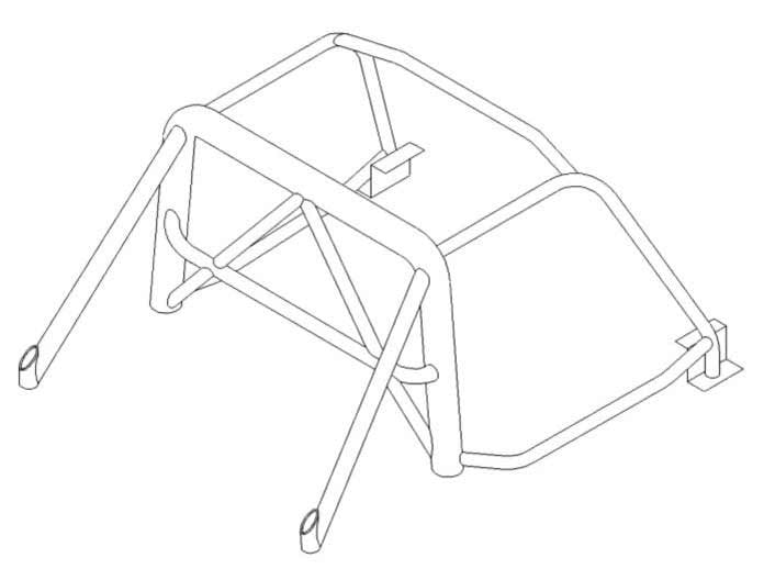 jaula de seguridad T45 atornillada LOTUS Elise Internacional certificada por la FIA