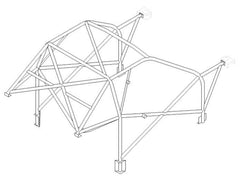 Kit de jaula de seguridad multipunto T45 para MITSUBISHI Lancer EVO 4. Certificado por la FIA