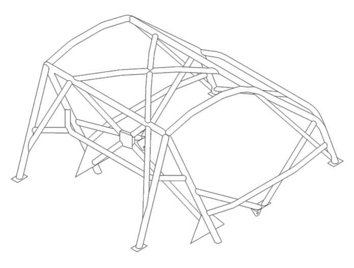 kit de jaula de seguridad multipunto T45 Morgan Aero 8 Internacional. Certificado por la FIA