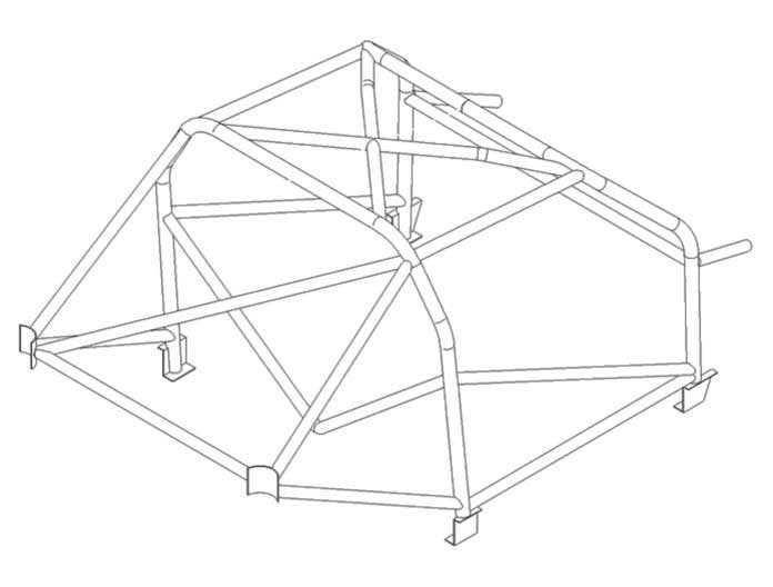 Kit de jaula de seguridad OPEL Ascona B 400 Historic T45. Cumple con la FIA