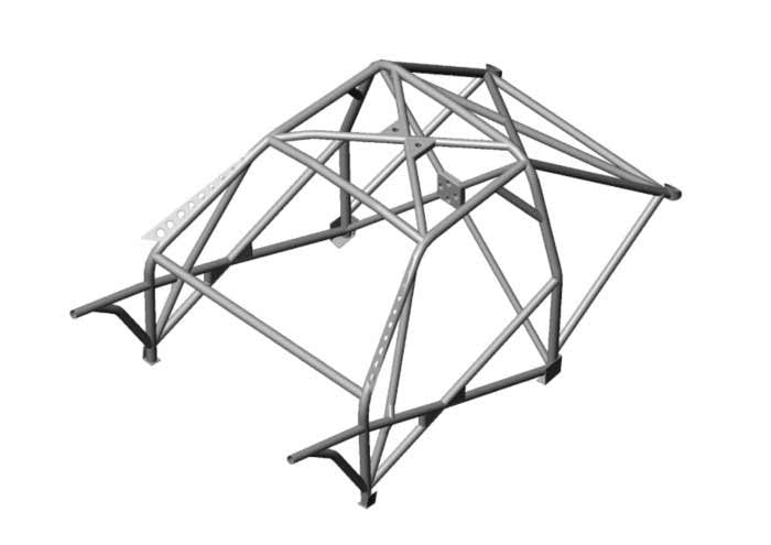 Kit de jaula de seguridad multipunto T45 para RENAULT Clio MK2. Certificado por la FIA