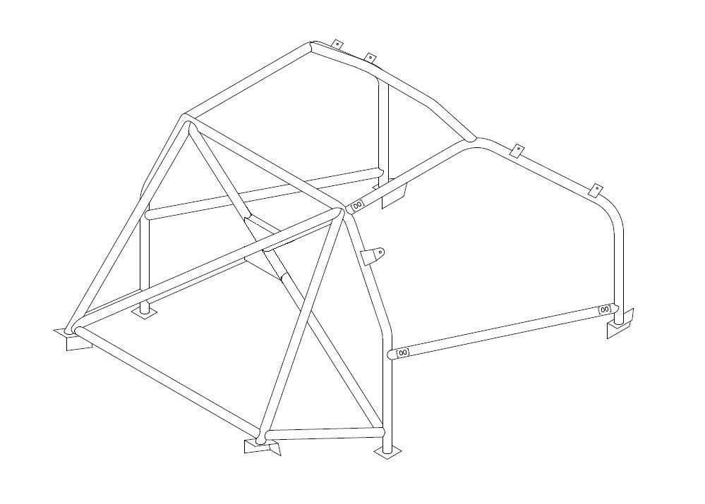 Jaula de seguridad CDS atornillada ROVER 25 conforme a la normativa del Reino Unido