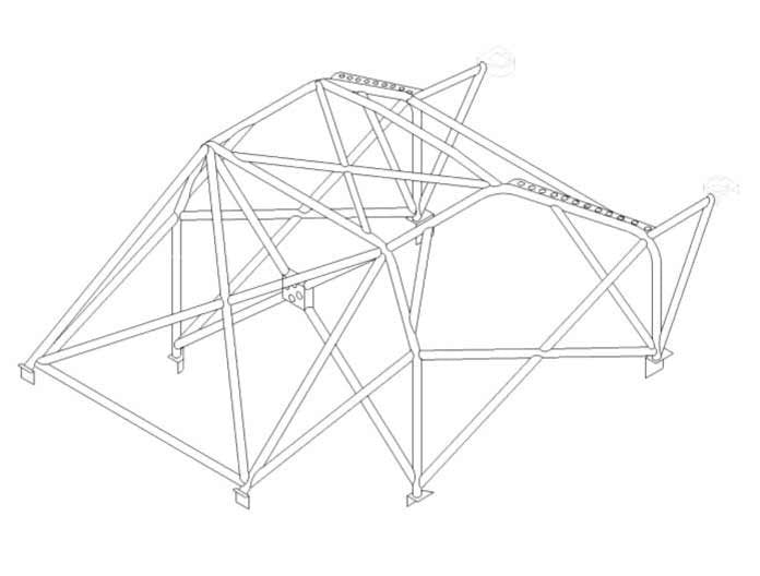 kit de jaula de seguridad multipunto T45 ROVER 25 International. Certificado por la FIA
