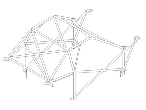 SUBARU Impreza - 2 dr GC8 6 point National CDS roll cage kit. MS UK Compliant 
