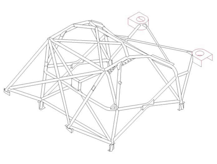 Kit de jaula de seguridad multipunto T45 'Paso 3' Internacional para SUBARU Impreza GDB. Certificado FIA/MSUK