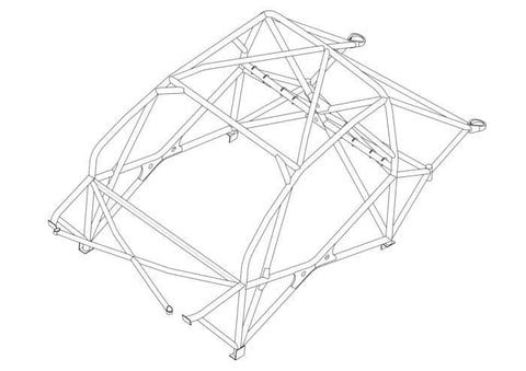 SUBARU Impreza VAB International Multipoint T45 roll cage kit. FIA Certificated 