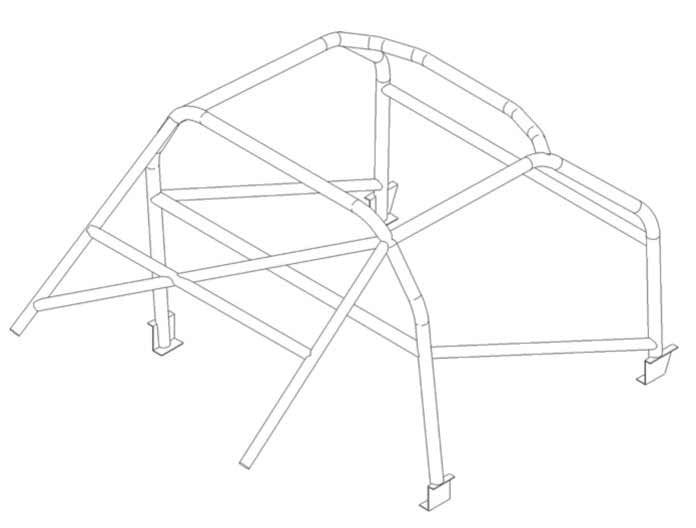 Kit de jaula antivuelco CDS para TRIUMPH TR6 Historic. Cumple con el Apéndice K de MS UK.