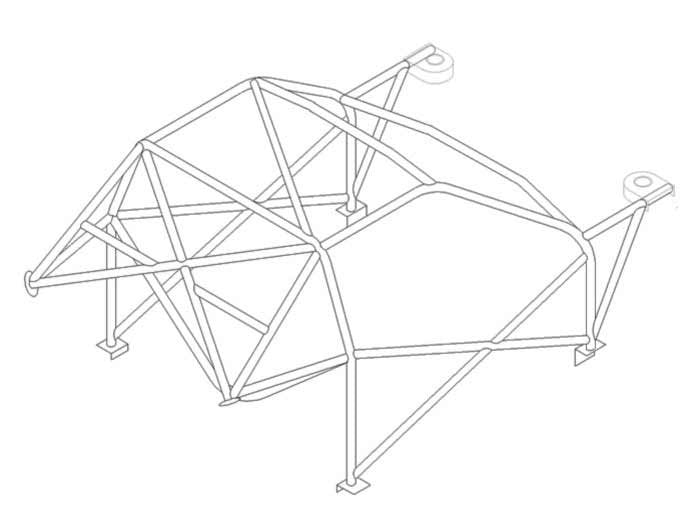 Kit de jaula antivuelco para VAUXHALL Corsa B International Multipoint T45. Certificado por la FIA/MSUK.