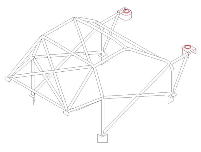 Kit de jaula antivuelco CDS multipunto para VAUXHALL Nova International. Certificado por la FIA.