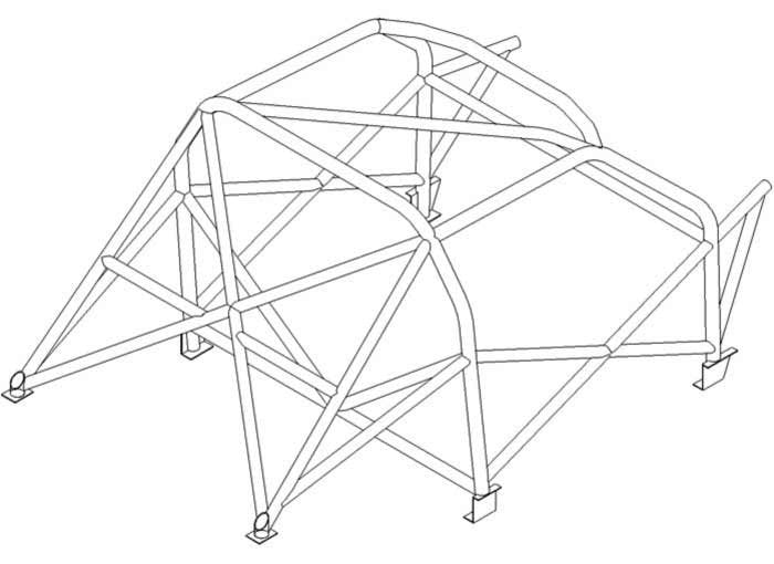 Kit de jaula antivuelco CDS multipunto para VOLKSWAGEN Golf Mk4 R32