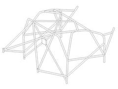 Kit de jaula antivuelco multipunto internacional T45 para Volkswagen Golf Mk5. Certificado por la FIA.