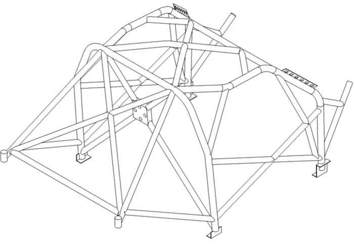 Kit de jaula antivuelco multipunto T45 para Volkswagen Golf Mk5 R32